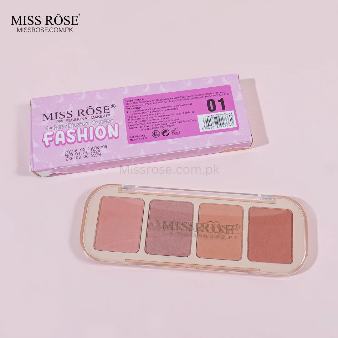 Miss Rose ButterBlend 4-Color Blush Palette