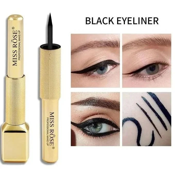 Miss Rose New Gold Liquid Eyeliner ( Black )