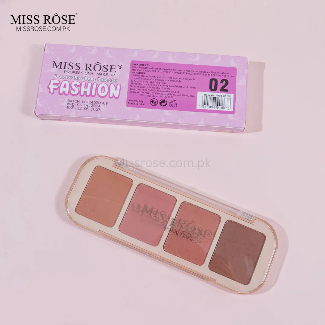 Miss Rose ButterBlend 4-Color Blush Palette