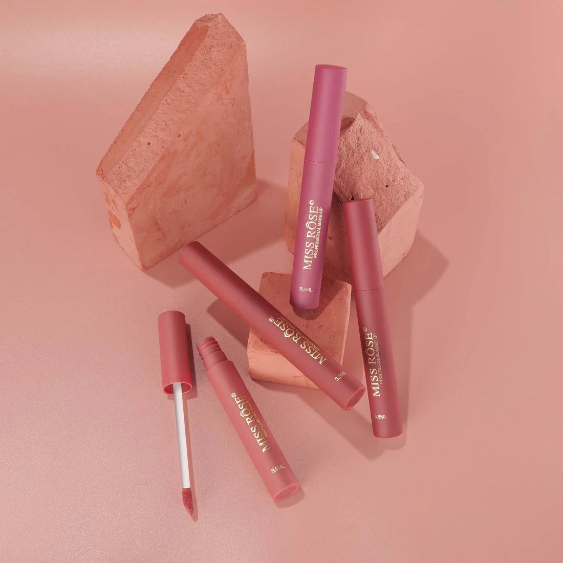 Miss Rose Hydramatte Pillow Talk Lip Gloss Set – 8pcs Long Lasting Matte Finish