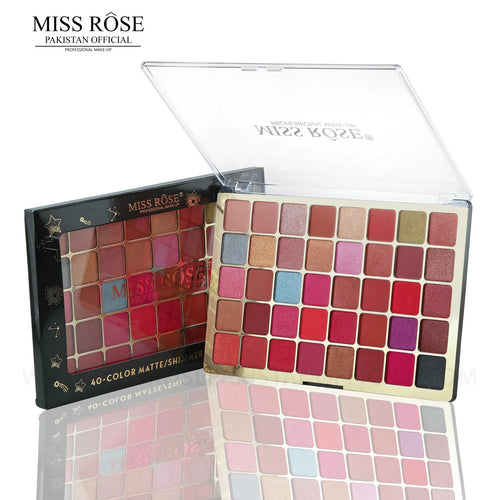 Miss Rose 40-Color Matte/Shimmer Eyeshadow