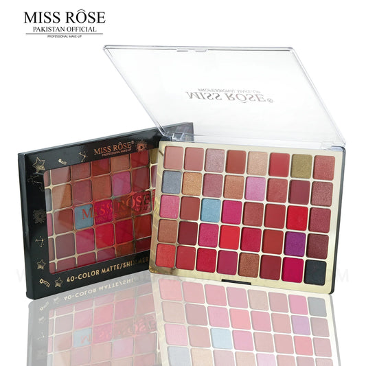 Miss Rose 40-Color Matte/Shimmer Eyeshadow