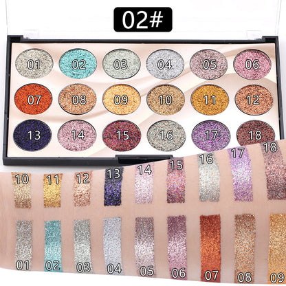 Miss Rose 18-Color Sequin Glitter Eyeshadow Palette