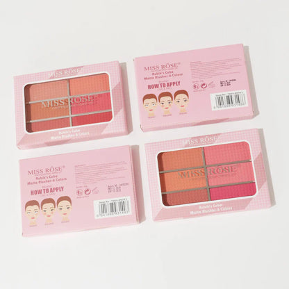 Miss Rose Rubik's Cube Matte 6 Color Blusher