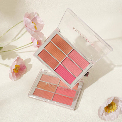 Miss Rose Rubik's Cube Matte 6 Color Blusher