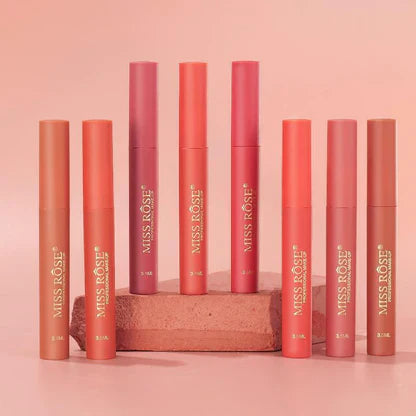 Miss Rose Hydramatte Pillow Talk Lip Gloss Set – 8pcs Long Lasting Matte Finish
