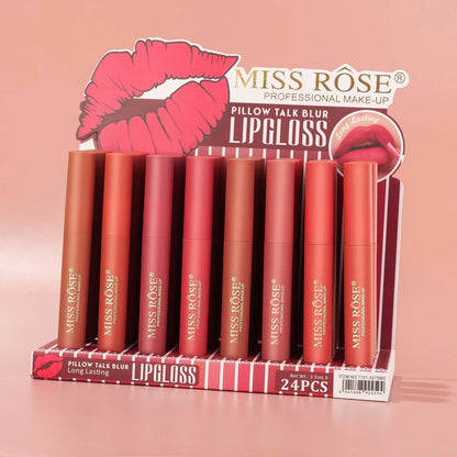 Miss Rose Hydramatte Pillow Talk Lip Gloss Set – 8pcs Long Lasting Matte Finish